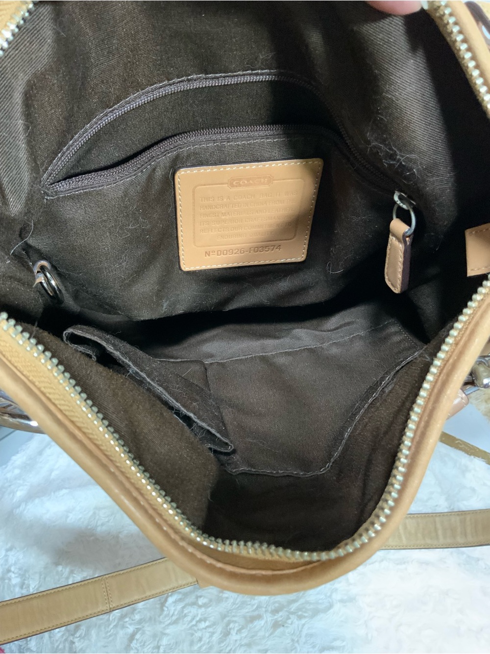 2009 Coach Soho Monogram Canvas Shoulder Bag in Brown and Tan - Picture 11 of 13